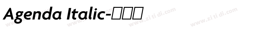 Agenda Italic字体转换